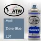 Preview: Audi, Dove Blue, L31: 400ml Sprühdose, von ATW Autoteile West.